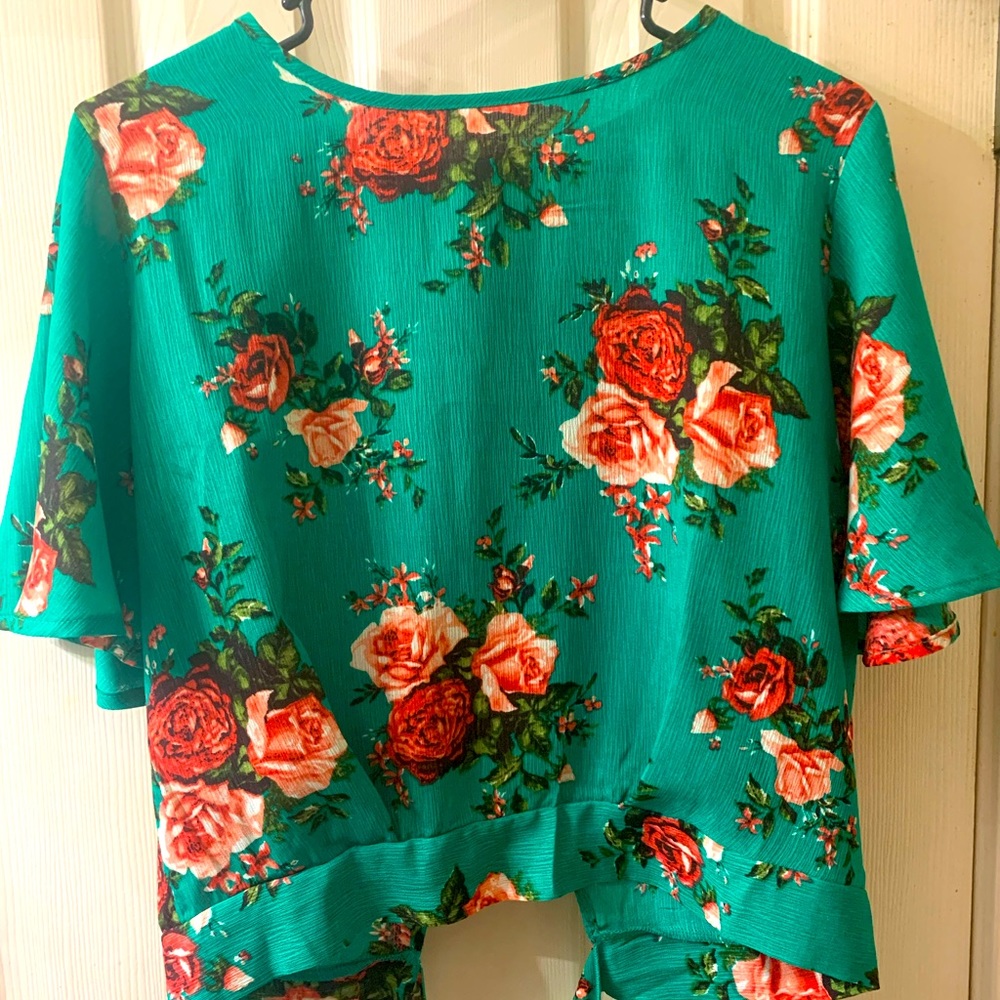 Daily Special open back crop blouse